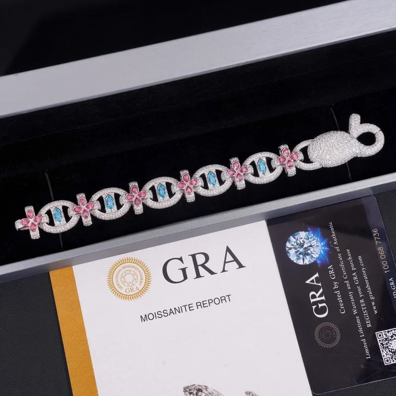 15mm 925 Silver Evil Eye Cuban Bracelet