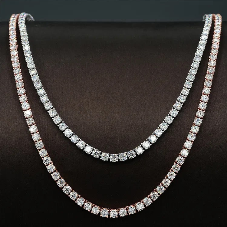 3mm 925 Silver Moissanite Tennis Necklace